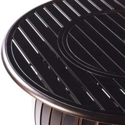 5pc Set With 44" Outdoor Aluminum Round Fire Table & 4 Deep Seating Swivel Rocking Chairs & Wind Blocker Lid - Oakland Living 23 5pc Set With 44" Outdoor Aluminum Round Fire Table & 4 Deep Seating Swivel Rocking Chairs & Wind Blocker Lid - Oakland Living -Sunnydaze Decor Store GUEST d022a769 82fe 49c3 86fe 194a2fd545a7