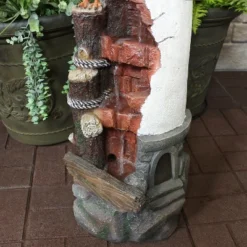 Sunnydaze Decor Sunnydaze 36"H Electric Polyresin Gull's Cove Lighthouse Outdoor Water Fountain With LED Light -Sunnydaze Decor Store GUEST d0341341 934d 4e1c bd4c 8eb5846502bd