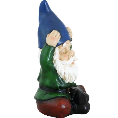 Sunnydaze Decor Sunnydaze Sage The Yoga Garden Gnome Lightweight Indoor/Outdoor Resin Lawn And Garden Statue - 11" H 6 Sunnydaze Decor Sunnydaze Sage The Yoga Garden Gnome Lightweight Indoor/Outdoor Resin Lawn And Garden Statue - 11" H - Image 4