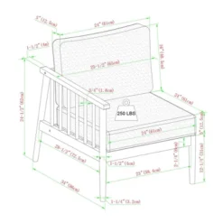Saracina Home 4pc Modern Boho Eucalyptus Spindle Outdoor Sectional Set -Sunnydaze Decor Store GUEST d25a15f4 447f 4f84 84bf 6ce06bfe8c1a