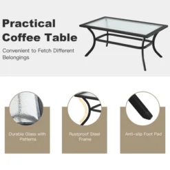 Costway 4 PCS Patio Furniture Set Cushion Sofa Loveseat Sectional Garden Deck Poolside 17 Costway 4 PCS Patio Furniture Set Cushion Sofa Loveseat Sectional Garden Deck Poolside -Sunnydaze Decor Store GUEST d27fca52 d7e7 4f16 a20b 6da08f7a010d