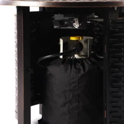 Oakland Living 5pc Aluminum Outdoor Patio Fire Pit Set With 34" Round Propane Fire Table & Swivel Rocking Chairs Copper -Sunnydaze Decor Store GUEST d2c76d40 0a26 45dc af6f 0cbe80cc927b