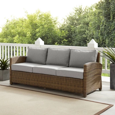 Bradenton Outdoor Wicker Sofa - Crosley 3 Bradenton Outdoor Wicker Sofa - Crosley