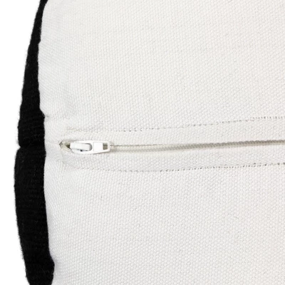 Northlight 18" Black And White Striped Outdoor Woven Pouf Ottoman 7 Northlight 18" Black And White Striped Outdoor Woven Pouf Ottoman - Image 5