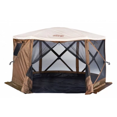 CLAM Quick-Set Pavilion Camper Foot Portable Pop-Up Camping Outdoor Gazebo Screen Tent 6 Sided Canopy Shelter With Stakes And Bag 8 CLAM Quick-Set Pavilion Camper Foot Portable Pop-Up Camping Outdoor Gazebo Screen Tent 6 Sided Canopy Shelter With Stakes And Bag - Image 6