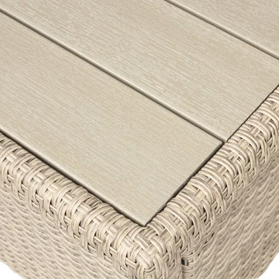 6pc Wicker Patio Set With Benches - Brown/Gray - GODEER 10 6pc Wicker Patio Set With Benches - Brown/Gray - GODEER - Image 8