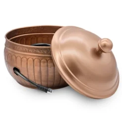 La Jolla Copper Finish Hose Pot With Lid - Good Directions -Sunnydaze Decor Store GUEST d6dd39b5 878e 417b b474 d6f8ec49713f