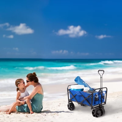 Nature Spring All-Terrain Heavy-Duty Collapsible Utility Wagon With Telescopic Handle 5 Nature Spring All-Terrain Heavy-Duty Collapsible Utility Wagon With Telescopic Handle - Image 3