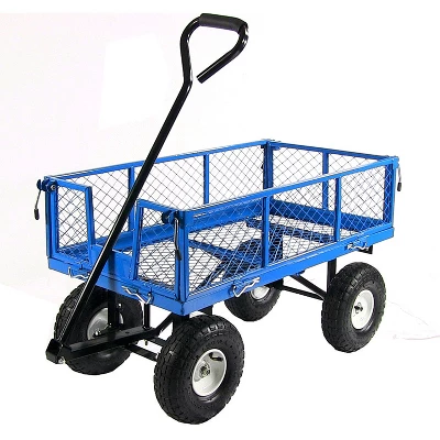 Sunnydaze Decor Sunnydaze Outdoor Lawn And Garden Heavy-Duty Durable Steel Mesh Utility Wagon Cart With Removable Sides 15 Sunnydaze Decor Sunnydaze Outdoor Lawn And Garden Heavy-Duty Durable Steel Mesh Utility Wagon Cart With Removable Sides - Image 13