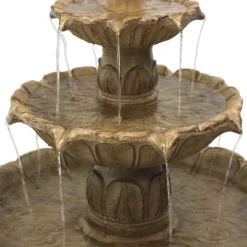 Sunnydaze Decor Sunnydaze 46"H Electric Polystone 3-Tier Classic Tulip Outdoor Water Fountain -Sunnydaze Decor Store GUEST d94de4f3 1540 4f8a a201 bf8801ac8f97