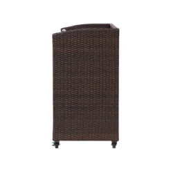 Teamson Home 39.5" Veronica Rolling Outdoor PE Rattan Bar Cart With Storage, Brown 18 Teamson Home 39.5" Veronica Rolling Outdoor PE Rattan Bar Cart With Storage, Brown -Sunnydaze Decor Store GUEST d9d343d8 b055 45c1 a5c5 208ad0ab44a7