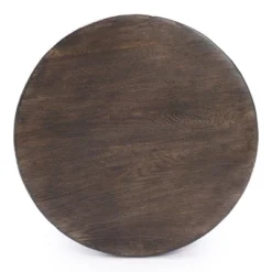 LuxenHome Gray And Brown MgO Round Side Table -Sunnydaze Decor Store GUEST da2c721d 7787 45b9 bac4 70c1eeaba45d