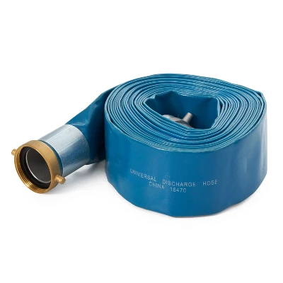 Apache 98138065 3 Inch Diameter 50 Foot Length 55 PSI Polyester Reinforced PVC Lay Flat Pool Sump Pump Hose With Aluminum Quick-Shank Connections Blue 4 Apache 98138065 3 Inch Diameter 50 Foot Length 55 PSI Polyester Reinforced PVC Lay Flat Pool Sump Pump Hose With Aluminum Quick-Shank Connections Blue - Image 2