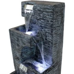 Sunnydaze Decor Sunnydaze 32"H Electric Polyresin Cascading Tower Tiered Outdoor Water Fountain With LED Lights -Sunnydaze Decor Store GUEST dadec7f6 94bb 4f83 9269 99dbc24d488d