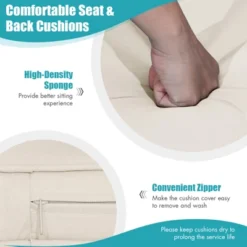 Tangkula Outdoor Porch Swing Bench, Patio Wicker Hanging Swing With Rustproof Chains & Comfortable Cushions Off White/Turquoise/Red/Black 22 Tangkula Outdoor Porch Swing Bench, Patio Wicker Hanging Swing With Rustproof Chains & Comfortable Cushions Off White/Turquoise/Red/Black -Sunnydaze Decor Store GUEST db8eab7b ef34 4cc3 81c9 bef9999bda7f