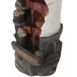 Sunnydaze Decor Sunnydaze 36"H Electric Polyresin Gull's Cove Lighthouse Outdoor Water Fountain With LED Light -Sunnydaze Decor Store GUEST dbf0cc97 4c4a 462e b5d4 eb05eab28ec9