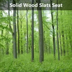 Costway Patio Park Garden Bench Porch Chair Outdoor Deck Cast Iron Hardwood Rose -Sunnydaze Decor Store GUEST dc9aff96 5c09 4f9e bbee d485417bdecd