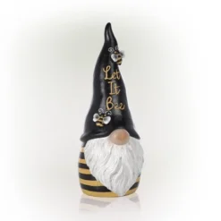 12" Polyresin "Let It Bee" Indoor/Outdoor Garden Gnome Statue Black/Yellow - Alpine Corporation 10 12" Polyresin "Let It Bee" Indoor/Outdoor Garden Gnome Statue Black/Yellow - Alpine Corporation -Sunnydaze Decor Store GUEST dd5c7692 daf1 4409 9270 eceed2df0eda