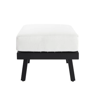 Linon Lark Aluminum Ottoman 4 Linon Lark Aluminum Ottoman - Image 2