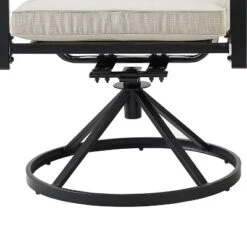 3pc Kaplan Outdoor Steel Bistro Set Oatmeal/Bronze - Crosley -Sunnydaze Decor Store GUEST df3d0668 3f19 468e af7d 0fb9303b3815