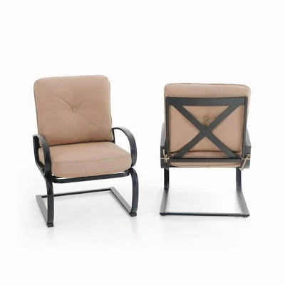 Captiva Designs 5pc Patio Dining Set With Square Table & 4 Metal Spring Motion Chairs 7 Captiva Designs 5pc Patio Dining Set With Square Table & 4 Metal Spring Motion Chairs - Image 5