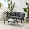 Dover 2pc Outdoor Rope Conversation Set With Loveseat & Coffee Table - Charcoal/Matte Black - Crosley 1 Dover 2pc Outdoor Rope Conversation Set With Loveseat & Coffee Table - Charcoal/Matte Black - Crosley -Sunnydaze Decor Store GUEST e0effa23 a2e5 49d6 a896 b121a27c659a