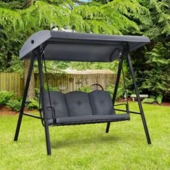 Costway Outdoor 3-Seat Porch Swing With Adjust Canopy And Cushions GrayBrown 23 Costway Outdoor 3-Seat Porch Swing With Adjust Canopy And Cushions GrayBrown -Sunnydaze Decor Store GUEST e1529f2a a4c9 41e6 86fe cd2ad8cca213