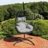 Sunnydaze Decor Sunnydaze Outdoor Resin Wicker Patio Delaney Hanging Basket Egg Chair With Cushions, Headrest, And Steel Stand Set - Gray - 3pc 2 Sunnydaze Decor Sunnydaze Outdoor Resin Wicker Patio Delaney Hanging Basket Egg Chair With Cushions, Headrest, And Steel Stand Set - Gray - 3pc -Sunnydaze Decor Store GUEST e23486ca 02da 4fc5 b060 7b1167645540