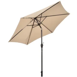 Costway 9Ft Outdoor Market Patio Table Umbrella Push Button Tilt Crank Lift Burgundy/Beige/Tan/Blue -Sunnydaze Decor Store GUEST e28e3a2a 370d 4456 bec4 f214bb84c7a8