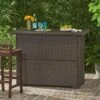 Trinidad Wicker Bar - Dark Brown - Christopher Knight Home -Sunnydaze Decor Store GUEST e2a17abf ddf7 46ee 810c 07c811f40c0c