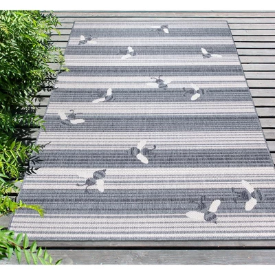 Liora Manne Malibu Indoor/Outdoor Rug Navy 4 Liora Manne Malibu Indoor/Outdoor Rug Navy - Image 2