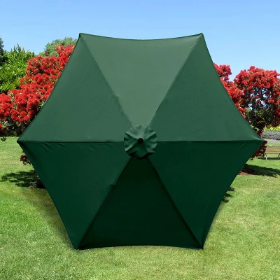 11' X 11' Aluminum Market Polyester Umbrella With Crank Lift Green - Astella 5 11' X 11' Aluminum Market Polyester Umbrella With Crank Lift Green - Astella - Image 3