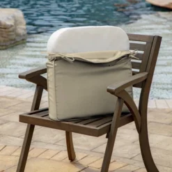 19" X 20" ProFoam Outdoor Rounded Back Seat Cushion Leala Tan - Arden Selections -Sunnydaze Decor Store GUEST e419ed00 86c3 454d ae08 ceb7d348f34b