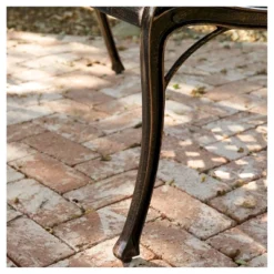 Hamilton Cast Aluminum Patio Bench- Copper - Christopher Knight Home