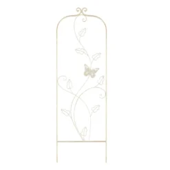 Garden Trellis-For Climbing Plants- 46-Inch White Decorative Leafy Vine & Butterfly Metal Panel-For Roses, Vegetable Plants & Flowers By Pure Garden 10 Garden Trellis-For Climbing Plants- 46-Inch White Decorative Leafy Vine & Butterfly Metal Panel-For Roses, Vegetable Plants & Flowers By Pure Garden -Sunnydaze Decor Store GUEST e5ad1fd6 0993 494d b7f2 3600f6ce26f9