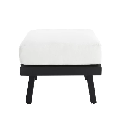 Linon Lark Aluminum Ottoman 5 Linon Lark Aluminum Ottoman - Image 3