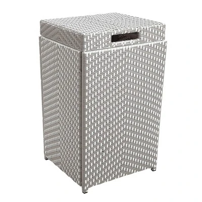 2pc Maksville Contemporary Outdoor Serving Cart & Trash Can - MiBasics 13 2pc Maksville Contemporary Outdoor Serving Cart & Trash Can - MiBasics - Image 11