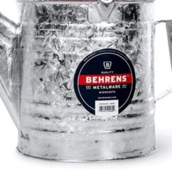 Camco Behrens 2.5 Gallon Weatherproof Hot Dipped Steel Watering Can With Wooden Handle And Side Handle For Watering Flowers And Gardens, Gray -Sunnydaze Decor Store GUEST e75827f0 2721 4689 89e9 151f8288dc72