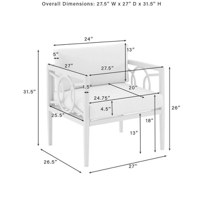 Ashford 4pc Outdoor Metal Conversation Set - Cream - Crosley 15 Ashford 4pc Outdoor Metal Conversation Set - Cream - Crosley - Image 13