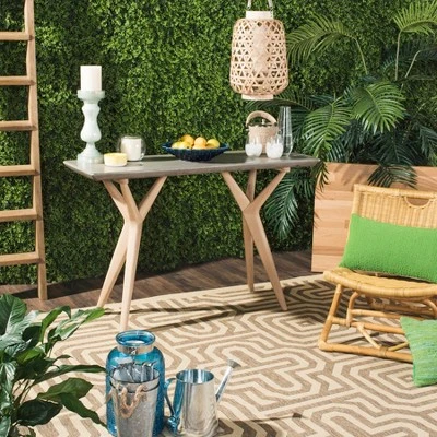 Ragna Concrete Console - Dark Grey - Safavieh 4 Ragna Concrete Console - Dark Grey - Safavieh - Image 2