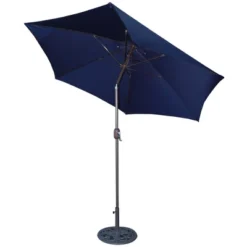 9' X 5' Aluminum Bronze Umbrella Navy Blue - Tropishade -Sunnydaze Decor Store GUEST e8125eb0 3a9b 4876 b28d fa1c21986e71