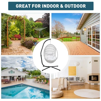 Hammock Steel C Stand -Stand For Hanging Hammock Chairs - 300 Pound Capacity, Black 8 Hammock Steel C Stand -Stand For Hanging Hammock Chairs - 300 Pound Capacity, Black - Image 6