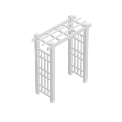 78" Windsor Vinyl Arbor - White - Dura-Trel 4 78" Windsor Vinyl Arbor - White - Dura-Trel - Image 2