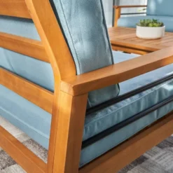 Gloucester Contemporary Wood Patio Sofa Club Chair - Vifah 5 Gloucester Contemporary Wood Patio Sofa Club Chair - Vifah -Sunnydaze Decor Store GUEST ea29f4b2 ba86 46c1 9322 be128c590938