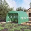 Outsunny Walk-in Tunnel Greenhouse With High-Quality Transparent PE Cover, Zipper Doors, & Windows Green -Sunnydaze Decor Store GUEST ea58939f e503 4086 a868 c19bbd94dc49