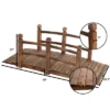 Costway 5' Wooden Bridge Stained Finish Decorative Solid Wood Garden Pond Arch Walkway -Sunnydaze Decor Store GUEST eb7a45e7 0128 4111 844c e9b4938f0ae6