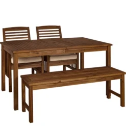Ravenscroft 4pc Acacia Wood Patio Dining Set - Saracina Home 19 Ravenscroft 4pc Acacia Wood Patio Dining Set - Saracina Home -Sunnydaze Decor Store GUEST ed44c97f 3ef4 47b8 a053 68a2d0bee986