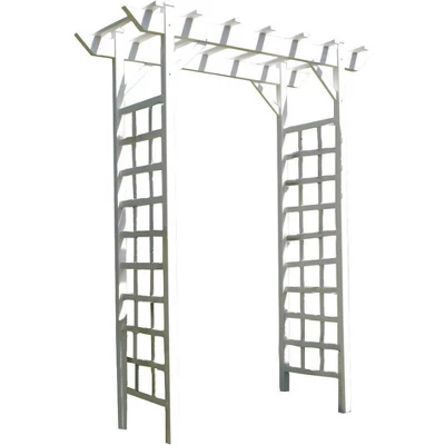 78" Providence Vinyl Arbor - White - Dura-Trel 6 78" Providence Vinyl Arbor - White - Dura-Trel - Image 4