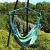 Sunnydaze Decor Sunnydaze Hanging Rope Hammock Chair Swing With Collapsible Bar For Backyard And Patio - 265 Lb Weight Capacity - Ocean Breeze -Sunnydaze Decor Store GUEST ed6866b4 196a 41a5 b60a d4f0ab6b8820