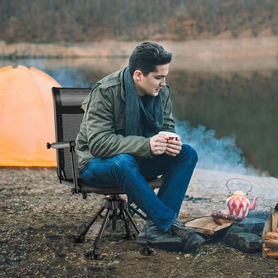 Costway Swivel Hunting Chair W/4 360°Adjustable Legs Folding Silent Swivel Blind Chair 3 Costway Swivel Hunting Chair W/4 360°Adjustable Legs Folding Silent Swivel Blind Chair